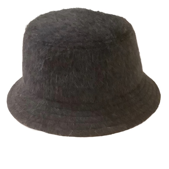 Blue Gray Fuzzy Wool Bucket Hat Made in Japan CA4LA - Picture 2 of 5